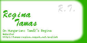 regina tamas business card